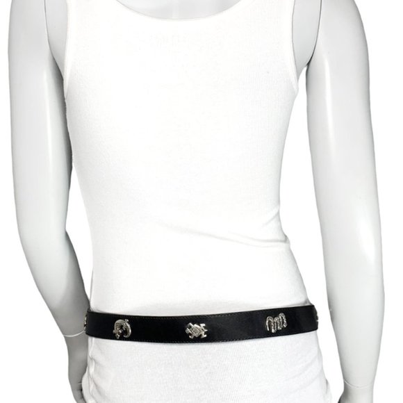 VINTAGE 1990 Native American Leather Animal Spirit Totem Belt - Picture 4 of 10